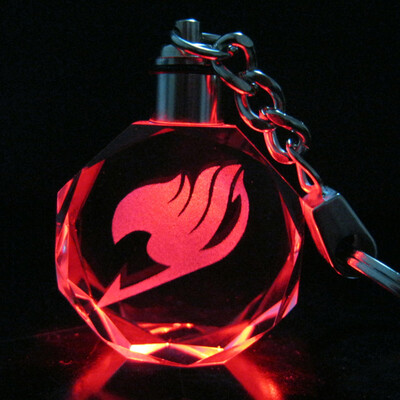 

Новый Fairy Tail Аниме Кристалл светодиодные Шарм Key Chain Key Ring Cosplay 1PC