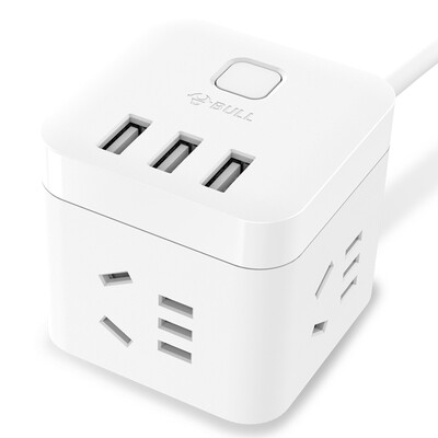 

Bull (BULL) GN-U303UW куб беспроводной USB-розетка Панель / вставленная строка / полоса / коммутационная панель / перетащить гнездо полосы 3USB интерфейсы +3
