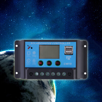 

12V / 24V LCD солнечной контроллер заряда батареи Панель регулятора Выключатель Safe