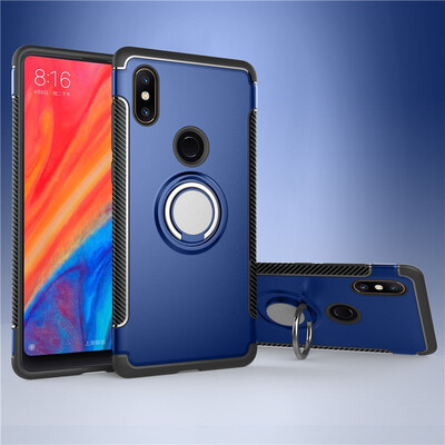 

Fivice Xiaomi Mi Mix 2S case PC metal ring shell magnetic car bracket TPU phone case