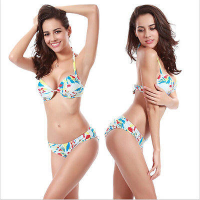 

NEW Summer Women Beach Sexy Bandage Push up Bikini set Floral Swimwear Swimsuit