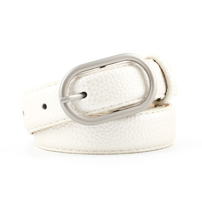 

Badinka 2018 New Gold Silver Black Pink White Faux Leather Belt Wasitband Ladies Thin Skinny Waist Belts for Women Jeans Pants