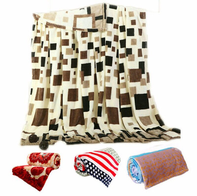 

Super soft&warm coral fleece velvet blanket bed sheet Plaid blanket throw bedding blanket