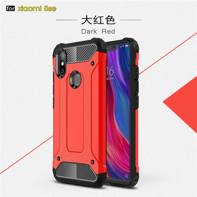 

Fivice Xiaomi MI 8se case Luxury Silicone Diamond Armor PC Hard Shell Phone Case