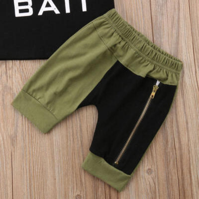 

AU 2Pcs Kids Baby Boy Summer Vest Tops T-shirt Harem Shorts Outfits Set Clothes