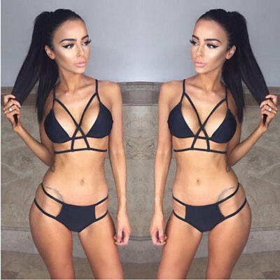 

New Women One Piece Swimsuit Swimwear Bathing Monokini Push Up Padded Bra Bikini