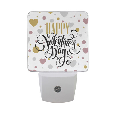 

ALAZA LED Night Light With Smart Dusk To Dawn SensorLove Man Woman Valentines Day Plug In Night Light