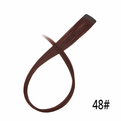 

20" Synthetic Clip In Hair Extensions One Piece Rainbow Clip On Hair Pieces For Women 50cm Purple Pink Wig Ombre Hair Extension