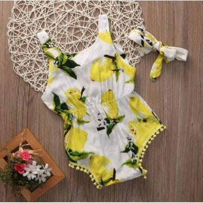

AU Toddler Infant Baby Girl Romper Bodysuit Jumpsuit Headband Outfits Clothes