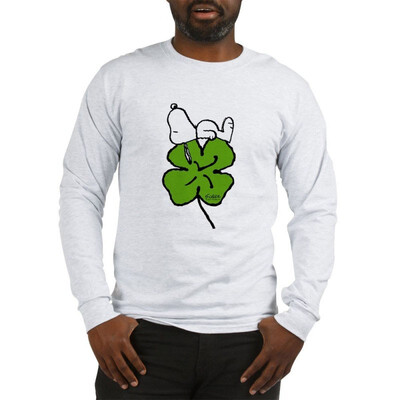 

CafePress Snoopy&Clover - Unisex Cotton Long Sleeve T-Shirt