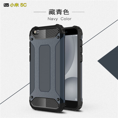 

Fivice Xiaomi MI 5C case Luxury Silicone Diamond Armor PC Hard Shell Phone Case