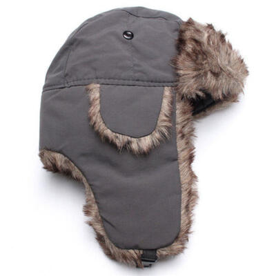 

US Earflap Trapper Bomber Aviator Russian Trooper Fur Winter Ski Hat Mens Womens