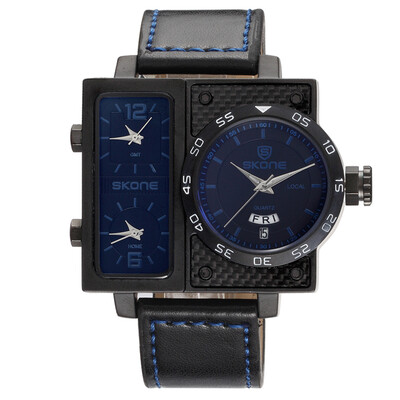 

SKONE Sport Quartz Watch 3ATM Water-resistant Watch Men Wristwatches Male Relogio Musculino Calendar