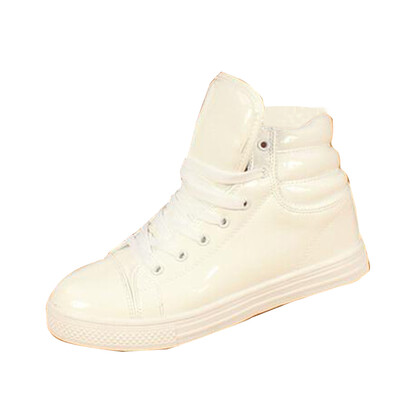 

Women Men Shiny High Top Sport Shoes Waterproof Boot Dance Sneaker Trainers