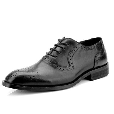

2018 spring new Brock carved business dress shoes leather pointed mens shoes British trend brown shoes