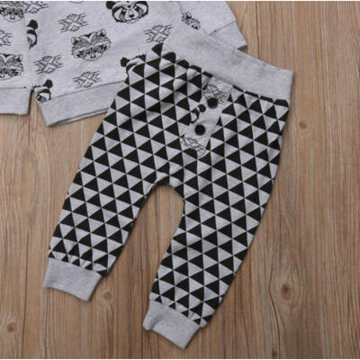 

US Toddler Kids Baby Girl Boy Cartoon Animal Tops Pants Leggings Outfits Clothes