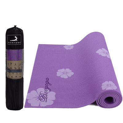 

Pierre Yoga PVC6mm Printed Anti-slip Yoga Mat Rose Saffron comes with a backpack