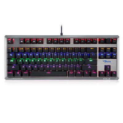 

Yibo (E-3LUE) K727 six-color mixed color mechanical keyboard 87 key white green axis