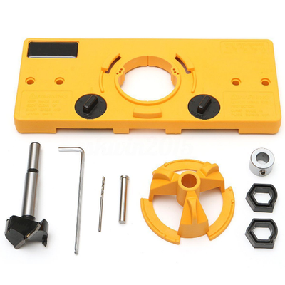 

35MM Concealed Hinge Jig Boring Hole Drill Guide Cutter Bit Set For Kreg System