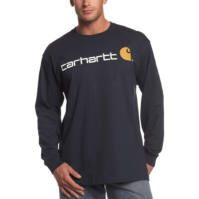 

Carhartt Mens Big & Tall Signature Logo Midweight Jersey Long Sleeve T-Shirt