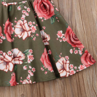 

Girl Baby Flower Party Dress Tulle Gown Princess Long A-line Skirt Kids Sundress