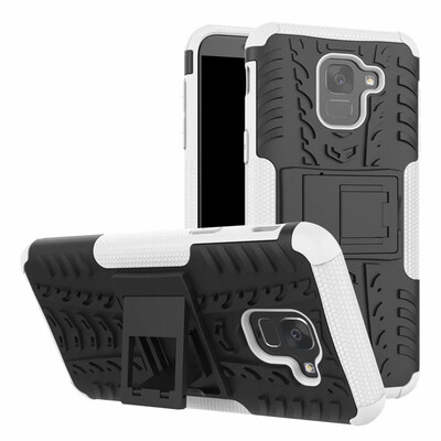 

Fivice Samsung J6 2018UKOn 6 Case TPU anti-fall tire pattern back clip bracket phone case
