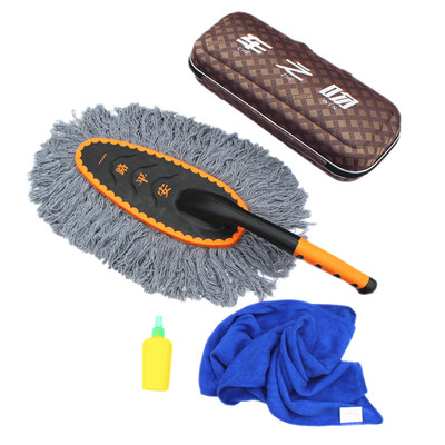 

Car kiss color box box plastic soft surface wiping wax Shan Shan all the way safe folding dust duster gray line
