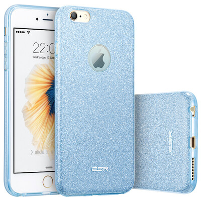 

ESR iPhone6 ​​Plus 6s Plus Mobile Phone Cases Cases Apple 6S Plus Mobile Phone Cases Shimmer Protection Shoulder Protection Soft Shell Makeup Series Ice Blue