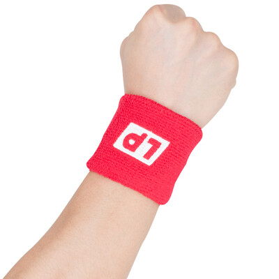 

LP662 wrist cotton sweat band ball fitness sports wrist with red two loaded