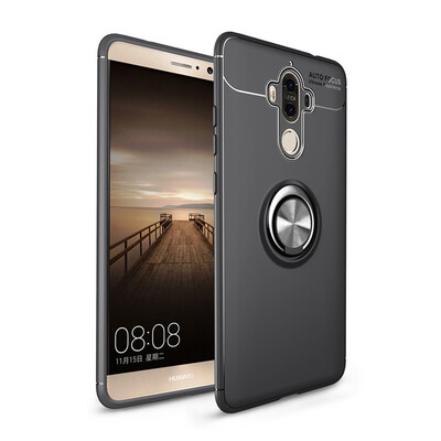 

Fivice Huawei Mate 9 case TPU metal ring shell magnetic bracket soft shell