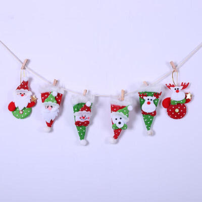 

1pcs Marry Christmas Colorful Flags Ornaments Festival Party Xmas Tree Decor