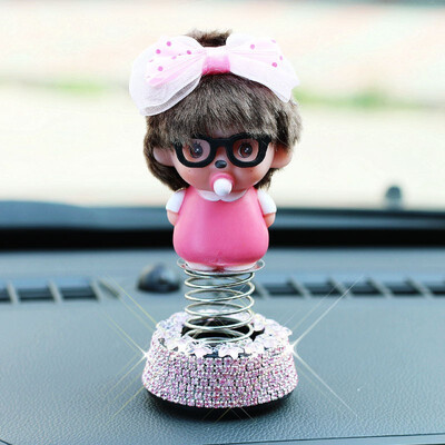 

Car Accessories Decorative Ornaments lovely cartoon doll styling design Cute Automobile Interior Display Decoration Ornament