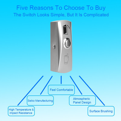 

In Lega di zinco Porta Push Porta di Uscita Pulsante di Rilascio Interruttore Per Sistema di Controllo di Accesso del Portello del