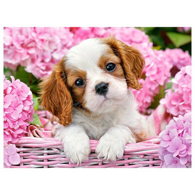 

UpperX 5D DIY Resin Drill Embroidery Dog Flower Basket Diamond Cross Stitch Full Square Diamond Home Decor
