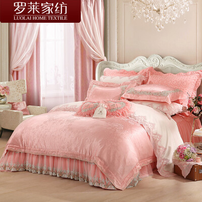 

LUOLAI cotton bed set/bed kit (duvet cover/bed sheet/pillowcase/cushion case/filler) 1.8m 220*250cm