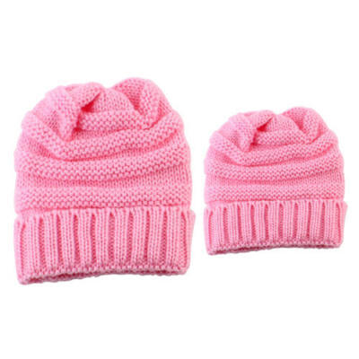 

Family Women Mother Baby Girl Winter Warm Knitted Hat Crochet Beanie Ski Cap