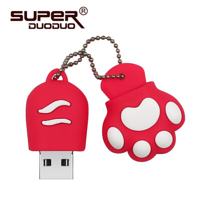 

Cute cartoon USB Flash Drive 32GB Cat claws Pen Drive 64GB Memory Stick 4GB 8GB 16GB high speed Pendrive 128GB U disk free ship