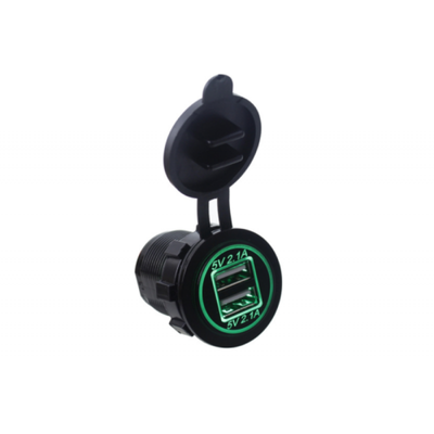 

Diconna Car Universal LED Dual USB Charger Adapter Port Socket Kit Splitter US