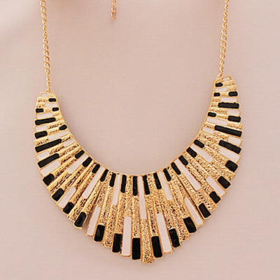 

Womens Charm Jewelry Crystal Choker Chunky Statement Bib Pendant Necklace Chain