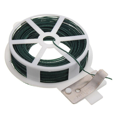 

UpperX Flexible 30m Garden Roll Twist Wire W Dispenser & Cutter Plant SupportTraining