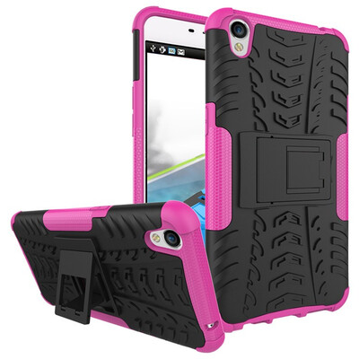 

Fivice OPPO F1 plus Case TPU anti-fall tire pattern back clip bracket phone case