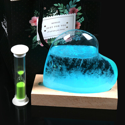 

TaTanice creative gifts love weather storm bottle meteorological bottle glass crafts creative ornaments birthday gift holiday gift to send men&women friends blue TQFP103