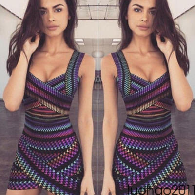 

US Women Summer Casual Sleeveless Evening Party Beach Dress Short Mini Dress