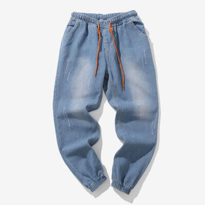 

Mens Stretchy Slim Fit Denim Pants Casual Long Straight Trousers Skinny Jeans