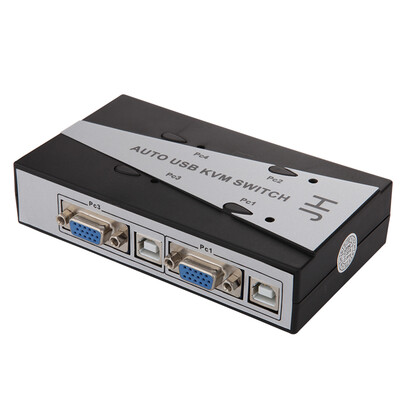 

Цзиньхуа (JH) 3214 KVM переключатель четыре в автоматическую электронную проводку электропривода настольный компьютер для переносного компьютера VGA переключатель