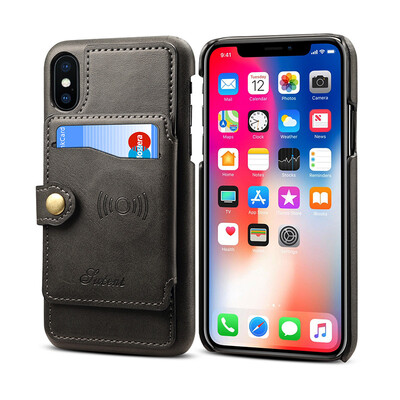 

New iPhoneXS Max Mobile Case Apple 8plus Cover XR Holster 6s Rear Cover Black