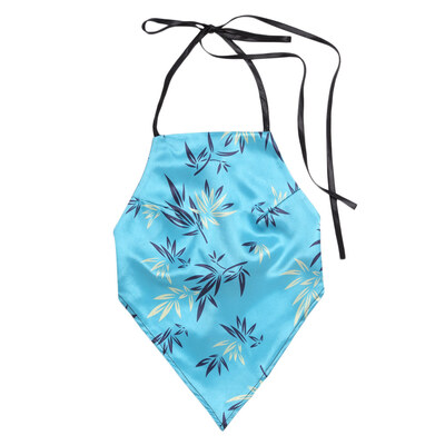 

Sexy Halter Neck Backless Leaf Print Tied Strap Women Tank Top