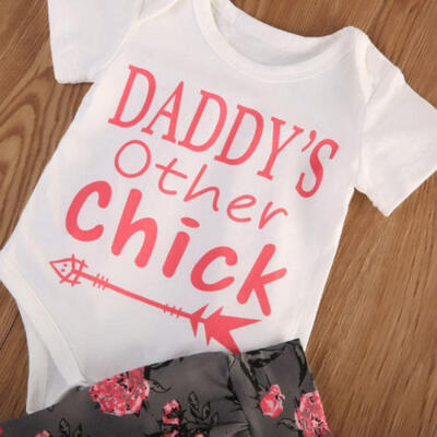 

US Stock Newborn Baby Girls Top Romper Bodysuit Pants Floral Outfits Clothes Set