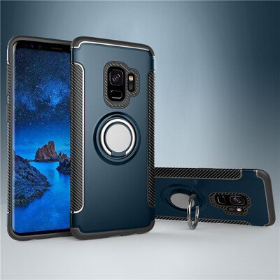 

Fecoprior Back Cover For Samsung Galaxy S9 Case Car Holder Stand Hard PC Silicon Ring Suction Bracket Celulars