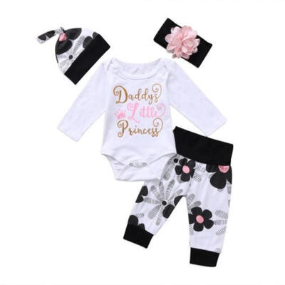

US Newborn Toddler Baby Girl Clothes Romper BodysuitHeadband Sunsuit Outfit Set